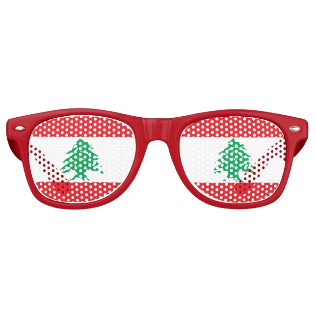 Lunettes de soleil Party Shades - drapeau du Liban (Devant)