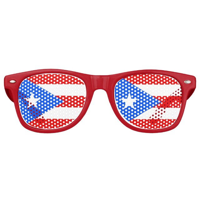 Lunettes de soleil Party Shades - drapeau Porto Ri (Devant)