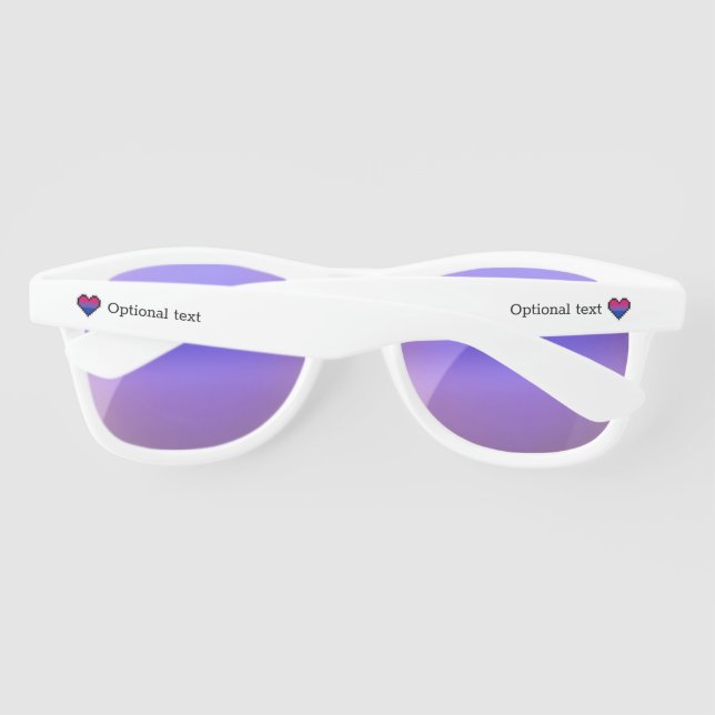 Lunettes De Soleil Pixel art LGBT BI arc-en-ciel (Dos)