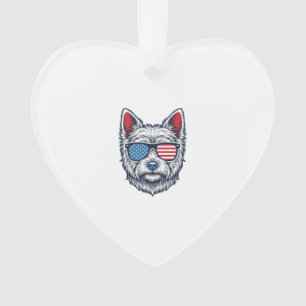 Lunettes de soleil pour chien Westie patriotiques