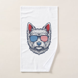 Lunettes de soleil pour chien Westie patriotiques 
