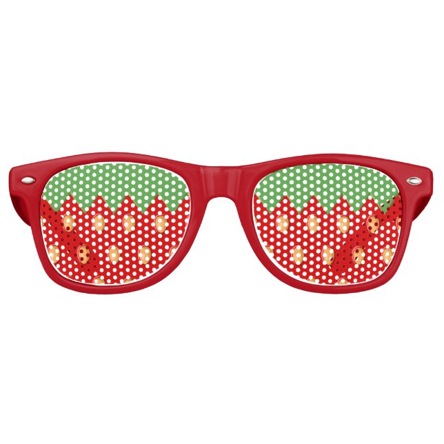 Lunettes de soleil Retro Arrière - plan de fraise (Devant)