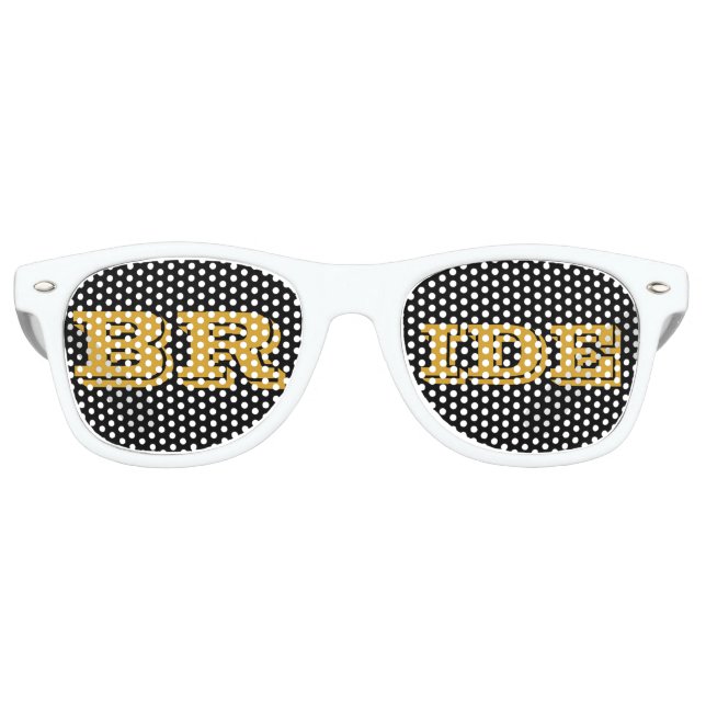 Lunettes de soleil rétro de mariée or / Lunettes d (Devant)