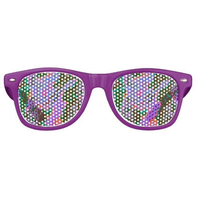 Lunettes de soleil rétro en marbre aigre (Devant)