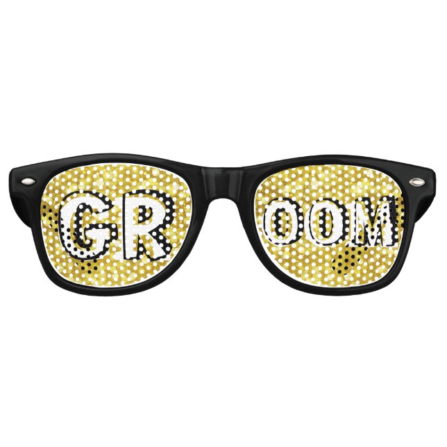 Lunettes de soleil rétro GROOM dorées / Lunettes d (Devant)