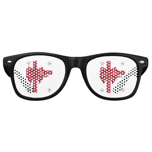 Lunettes de soleil rétro pour la fête rouge de la  (Devant)