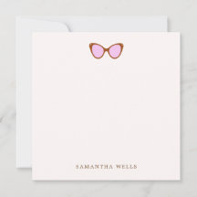 Lunettes de soleil rose rétro Merci personnalisé