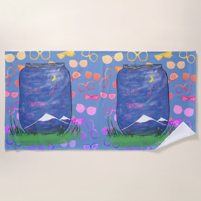 Lunettes de soleil Serviette de plage extérieure M (Devant)