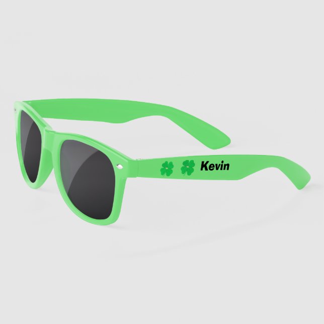 Lunettes De Soleil Shamrock Green St. Patrick's Day 4Kevin (Gauche)