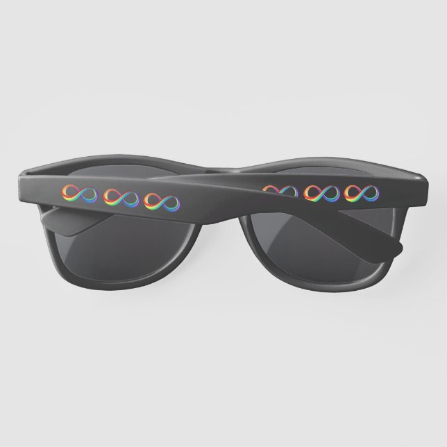 Lunettes De Soleil Symbole d'infinité arc-en-ciel stratifié (Dos)
