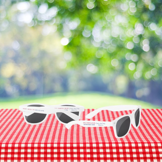 Lunettes De Soleil Très probable | Rouge blanc & bleu 4 juillet Réuni (Créateur téléchargé)