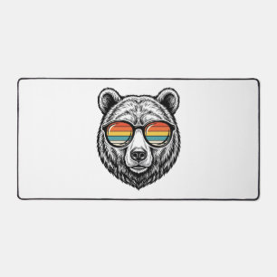 lunettes de soleil vintage ours graphique vectorie