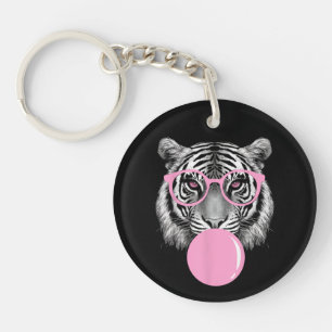 Lunettes de Tigre et Bubble Gum Rose Anim pour Fem