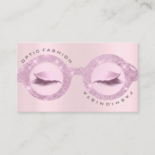 Lunettes de verre rose Rose optique de la carte de