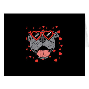 Lunettes de visage de Pitbull en forme de cœur pou