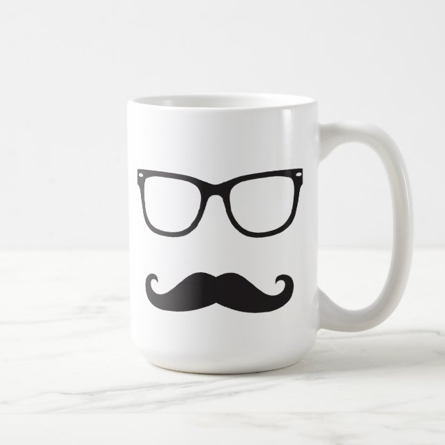 Lunettes et tasse de moustache (Droite)