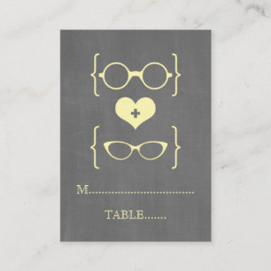 Lunettes Geek Jaune Tableau de Chalet Cartes de Pl