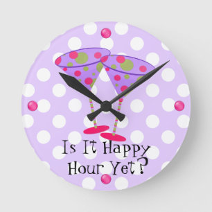 Lunettes Martini Happy Hour Horloge murale