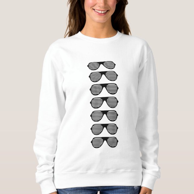 Lunettes noires décontractées Sweatshirt femme (Devant)