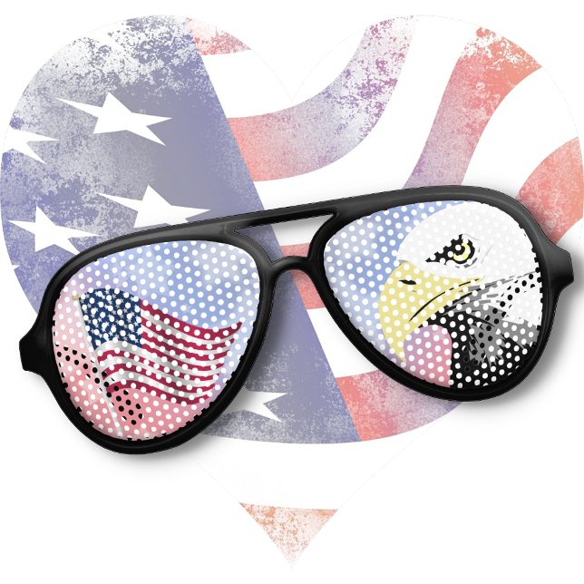 LUNETTES Patriotiques - Drapeau US & Aigle Bald (Créateur téléchargé)