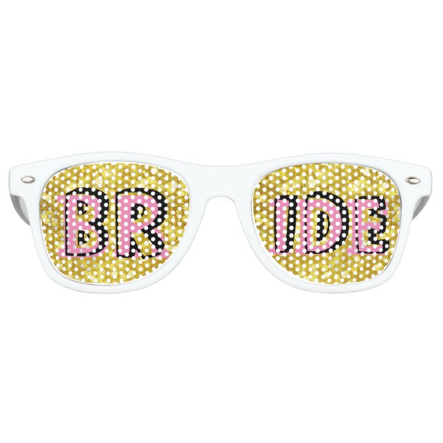 Lunettes rétro de mariée pailletées / Lunettes de  (Devant)