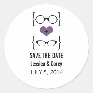 Lunettes violettes Geeky Enregistrer les stickers 