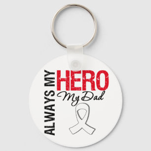 Lung & Bone Cancer - Always My Hero My Dad Schlüsselanhänger