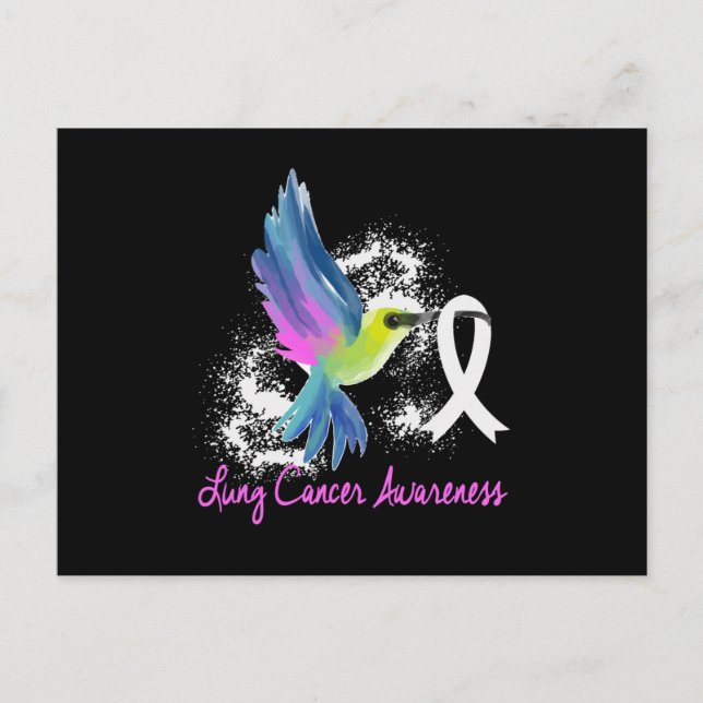 Lung Cancer Awareness Pearl Ankündigungspostkarte (Vorderseite)