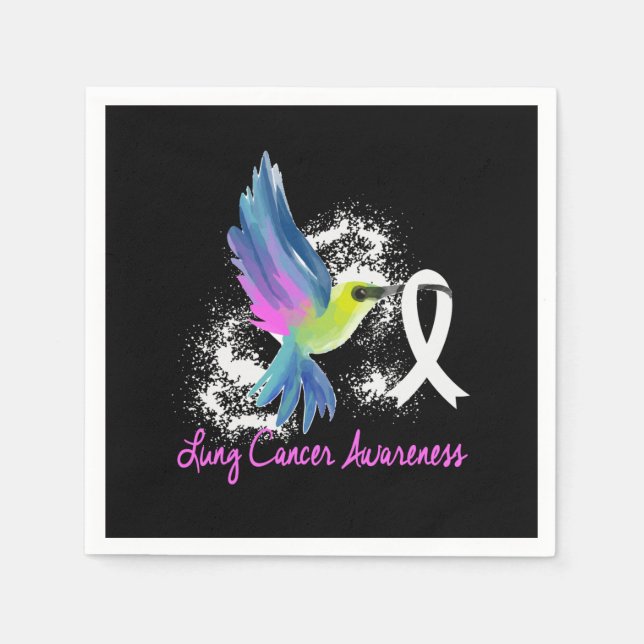 Lung Cancer Awareness Pearl Serviette (Vorderseite)