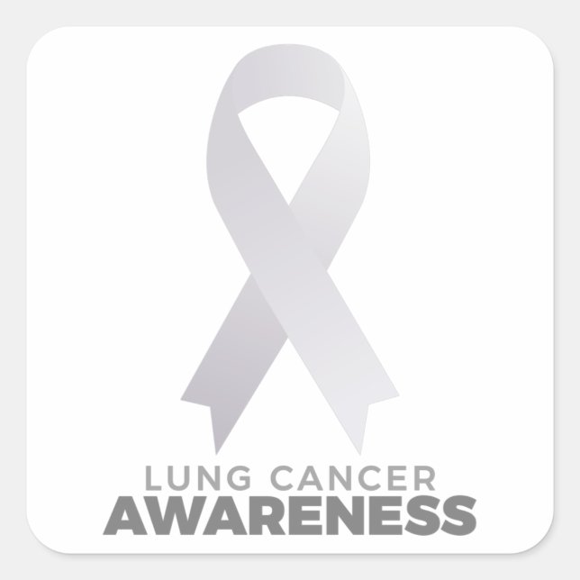 Lung Cancer Awareness Quadratischer Aufkleber (Vorderseite)