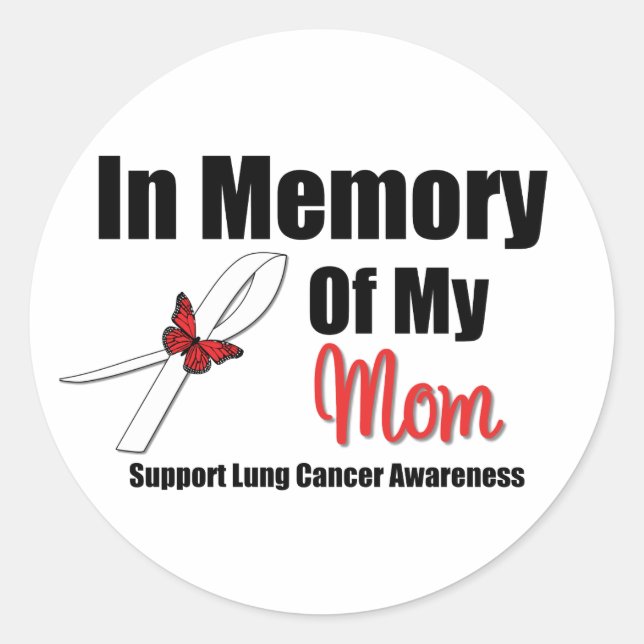 LUNG CANCER im Gedenken an meine Mama Runder Aufkleber (Vorderseite)