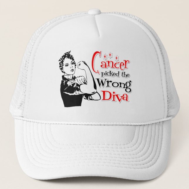 Lung Cancer Picked The Wrong Diva Truckerkappe (Vorderseite)