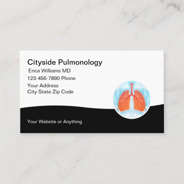 Lung Doctor Business Cards Visitenkarte (Vorderseite)