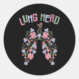 Lung Nerd Pulmonologe Rt Respiratory Therapeut Runder Aufkleber