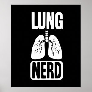 Lung Nerd RT Pulmonologe Atemtherapie Poster