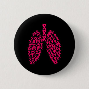 Lung Pink Ribbon Herz Kampf Krebs Brustkrebs Button