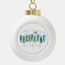Lung Recipient Retro Style Keramik Kugel-Ornament