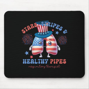 Lung Squad Atemtherapeut Patriotic 4. Mousepad