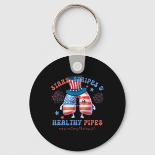 Lung Squad Atemtherapeut Patriotic 4. Schlüsselanhänger