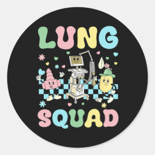 Lung Squad Rt Nurse Oaster Runder Aufkleber