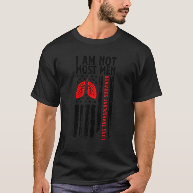 Lung Transplant Survivor US Flag Lung Transplant R T-Shirt (Vorderseite)