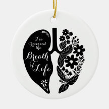 Lung Transplant Wildblume Atem des Lebens schwarz