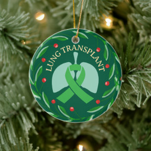 Lung Transplantat Empfänger Custom Christmas Keramik Ornament