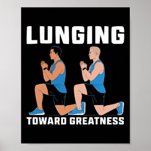 Lunge-Übung Bodybuilding Fitness Workout-Fitnessst Poster