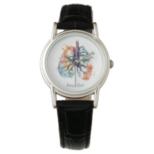 Lungen, atmen wie ein Baum, anpassbar Armbanduhr