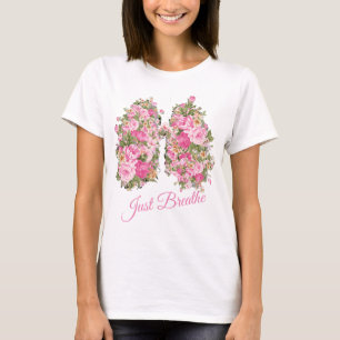 Lungen-Blume atmen gerade der Shirt-Frauen T-Shirt