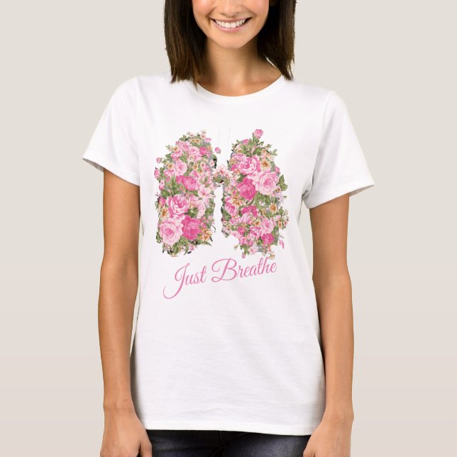Lungen-Blume atmen gerade der Shirt-Frauen T-Shirt (Vorderseite)