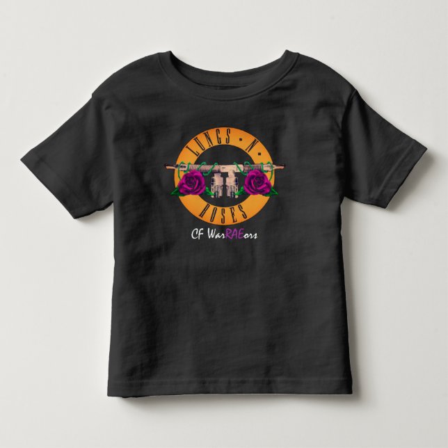 Lungen und Rose Kleinkind Shirt Zystische Fibrose (Vorderseite)