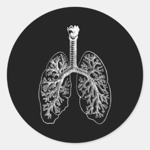 Lungenanatomie Lungenentzündung Runder Aufkleber