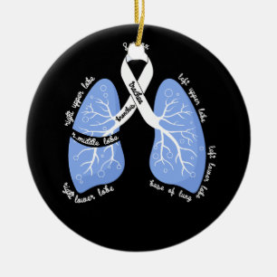 Lungenanatomie Lungenkrebs Lungenkrebs Bewusstsein Keramik Ornament